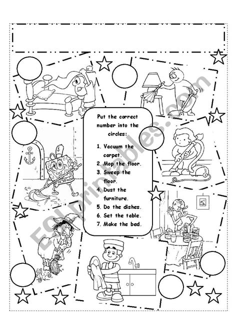 Household Chores Kids Pages