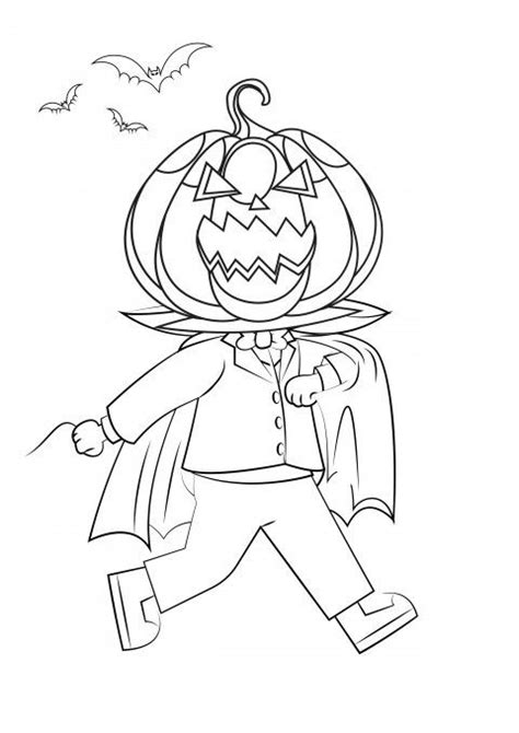 Pumpkin Head Happy Halloween | Halloween coloring, Coloring pages