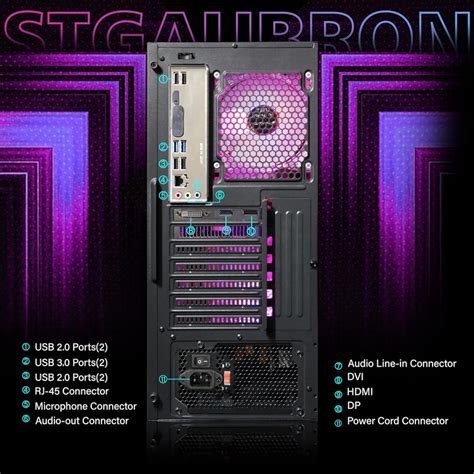 Stgaubron Gaming Desktop Pc Intel Core I7 34g Up To 39g 32g Ram 1t