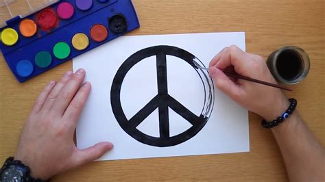 How To Draw A Peace Sign Youtube