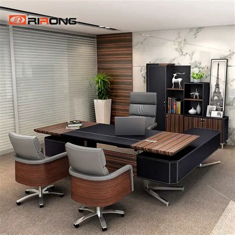 Luxury Modern Design 24cm Boss Director Furniture Black Wood Vip Room