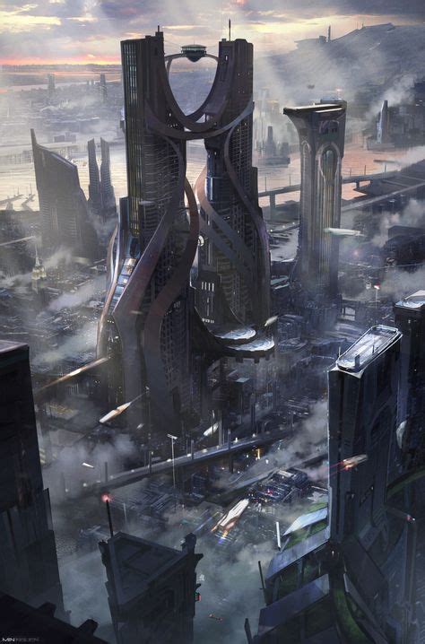 Kraken Tower By Min Nguen Architecture D Cgsociety Sci Fi Concept Art Futuristic City