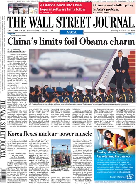 Wall Street Journal Asia Opts For Bolder Look