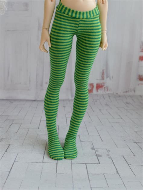 Striped Tights For Doll 14 Slim Msd Minifee Etsy