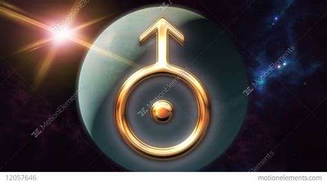 Animated Uranus Zodiac Horoscope Symbol And Planet 3d