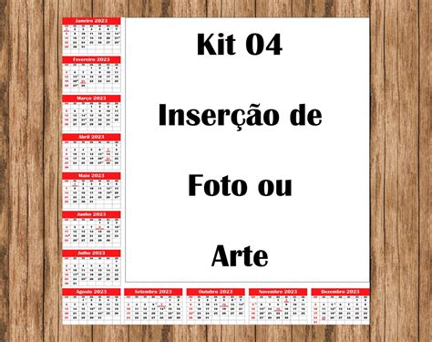 Kit 4 Base Calendário Ano 2023 Cdr Corel Editável Color Elo7