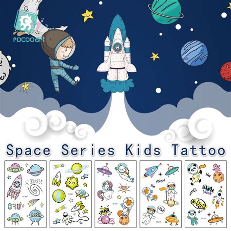 Check spelling or type a new query. Rocooart Cartoon Space Tattoo For Kid Cute Fake Taty ...