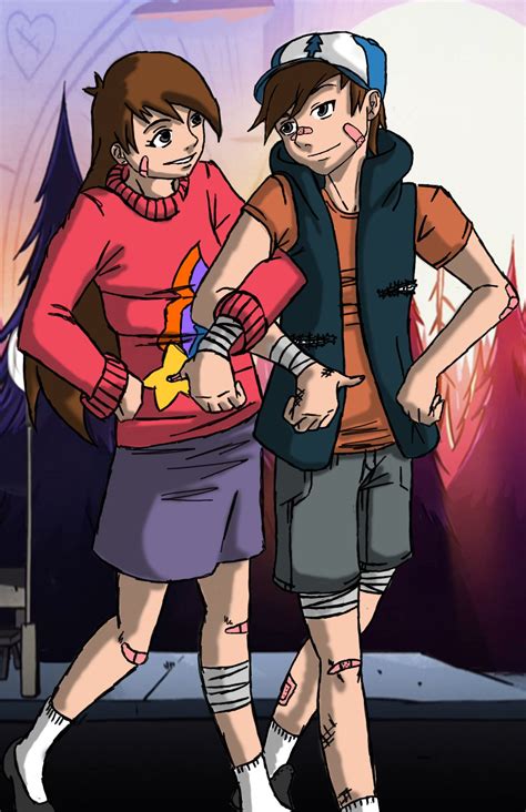 the pines twins from gravity falls dipper and mabel i adore this show dipper and mabel