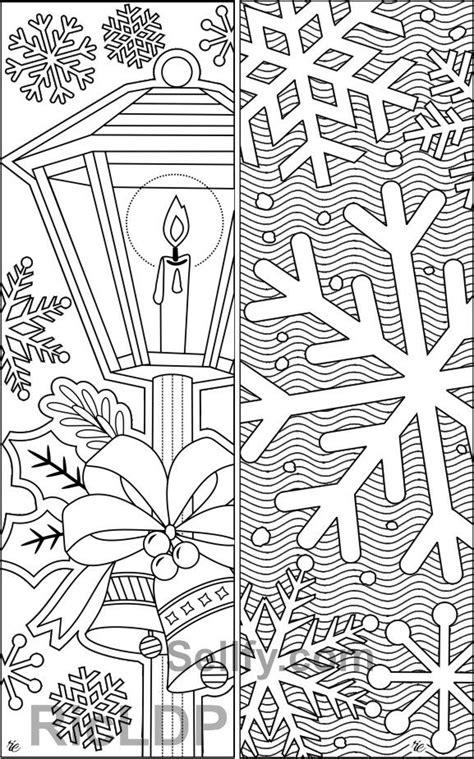 Set Of 8 Christmas Coloring Bookmarks Coloring Bookmarks Detailed