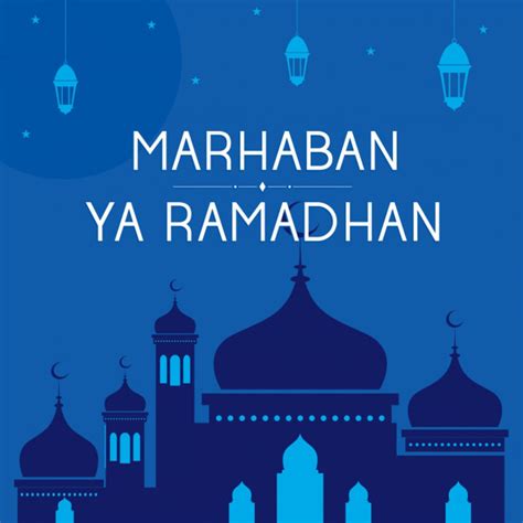 Marhaban Ya Ramadhan Vector Background Premium Vector