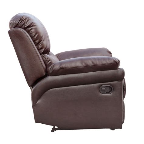 Madison Brown Leather Recliner Armchair Sofa Home Lounge Chair