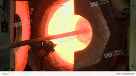 Glass Blowing Furnace Glory Hole Stock Video Footage 4380074