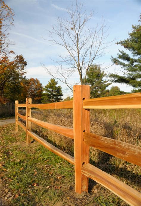 There are several types of wood used for split rail fencing including cedar, pine, spruce and hemlock. 28 Split Rail Fence Ideas for Acreages and Private Homes
