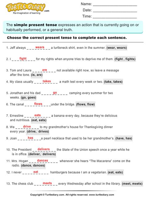 Complete Sentences By Writing Correct Tense Form Of Irregular Verbs