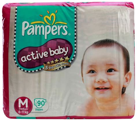 Pampers Diaper Active Baby M 90 Mrp 1399 Pack Size 90 At Rs 1300