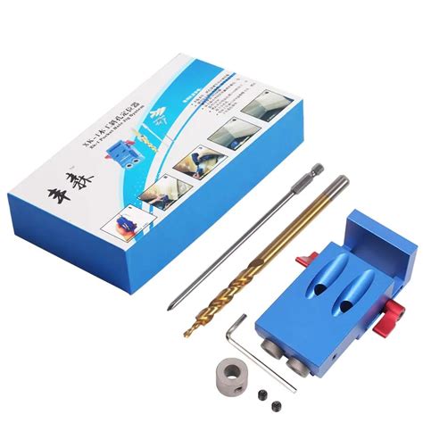 Mini Kreg Style Pocket Hole Jig Kit System For Wood Working And Joinery