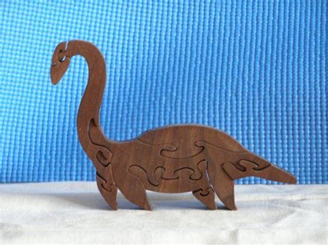 Wooden Plesiosaur Puzzle Etsy Wooden Hand Carved Puzzle