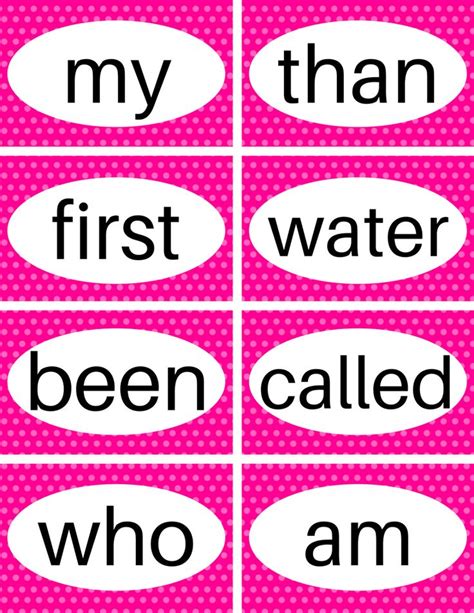 Free Printable Sight Words Flash Cards