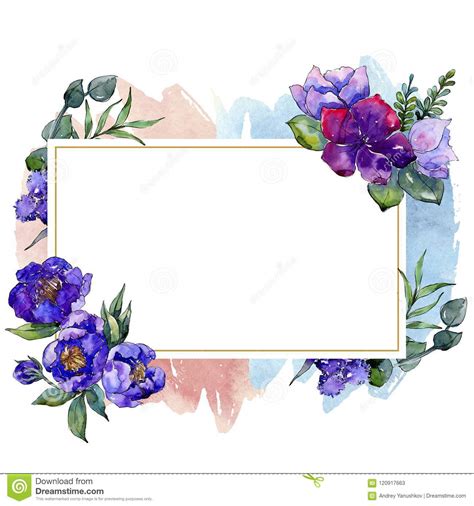blue bouquet flowers floral botanical flower frame
