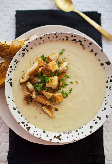 Creamy Cauliflower And Leek Soup A Beautiful Mess