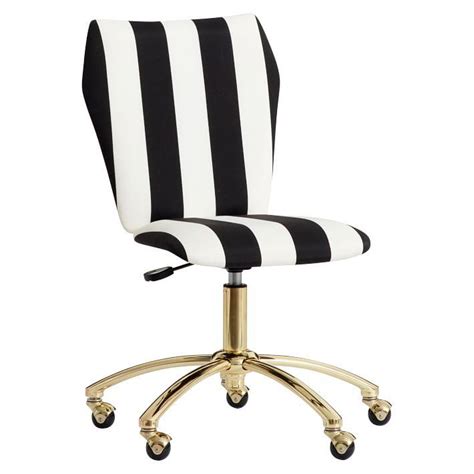 Armless accent chair, grey and white stripes by eluxury (13) $199. Emily Meritt Airgo Black White Stripe Chair