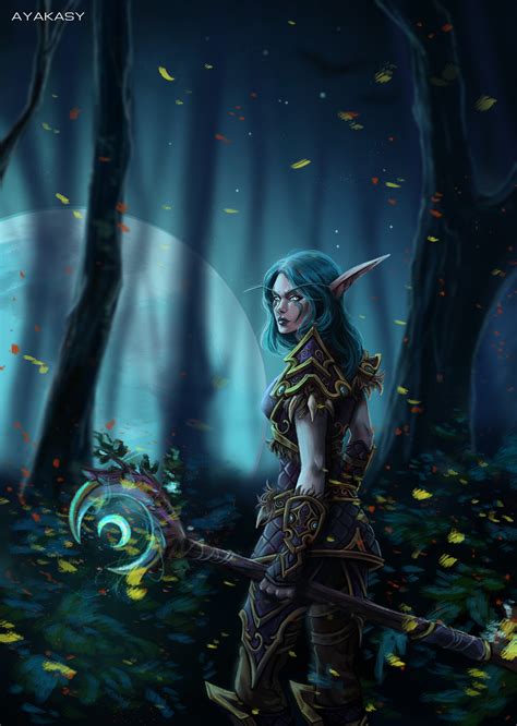 Artstation Night Elf Druid World Of Warcraft