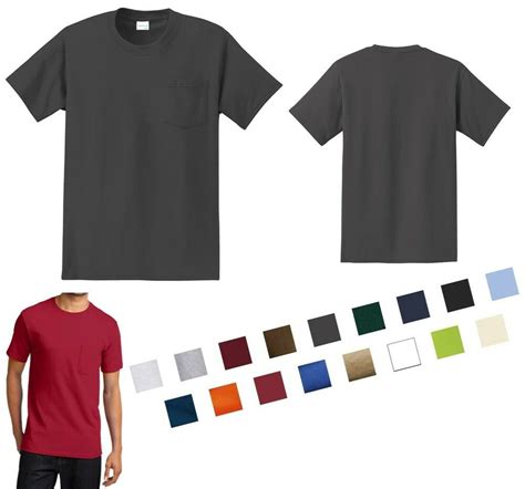 Men S T Shirt Pocket 100 Preshrunk Cotton Crewneck Tall Lt Xlt 2xlt 3xlt 4xlt Ebay