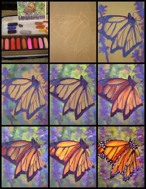 Painting My World How To Paint A Monarch Butterfly Pastel Demo
