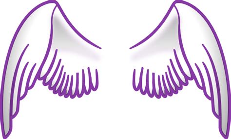 Purple Stroked Wings Clip Art At Vector Clip Art Online