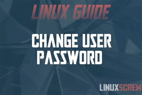 Linux Change User Password Passwd