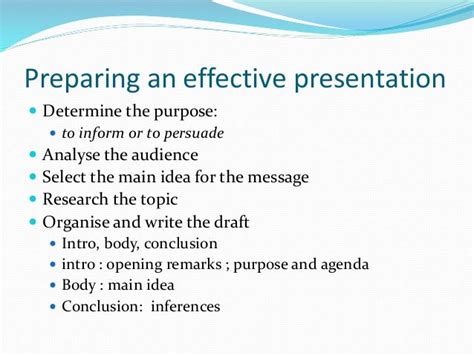 Strategies For Effective Oral Presentations