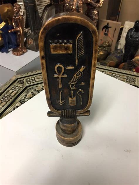 Unique King Tut Cartouche Egyptian Statue Made In Egypt Etsy