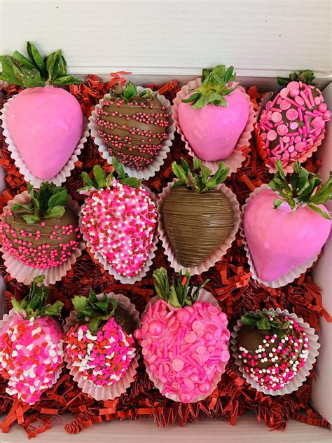 Valentines Day Flower And Strawberries Heart T Box Sweet Dreams Gourmet