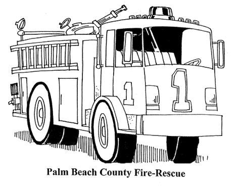 Fire Truck Coloring Pages | Truck coloring pages, Fire trucks, Fire