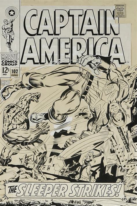 Capns Comics Capn America 102 Cover By Jack Kirby