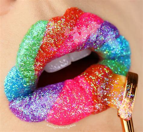 Rainbow Glitter Lip By Kaileykbeautyarts On Instagram Inspired By