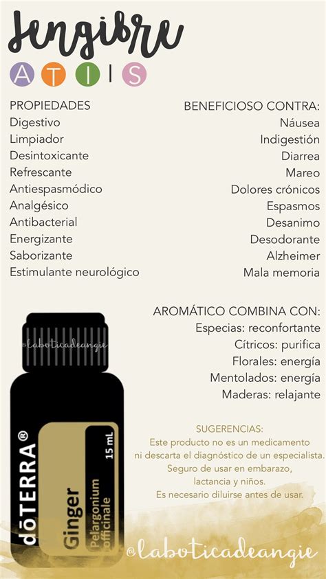 Jengibre Aceite Esencial De Dōterra Beneficios Y Usos Essential Oils