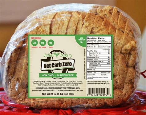 White bread is made from highly processed white flour and added sugar. Net Carb Zero™ Bread - Regular (0 Net Carbs) (Gluten Free ...