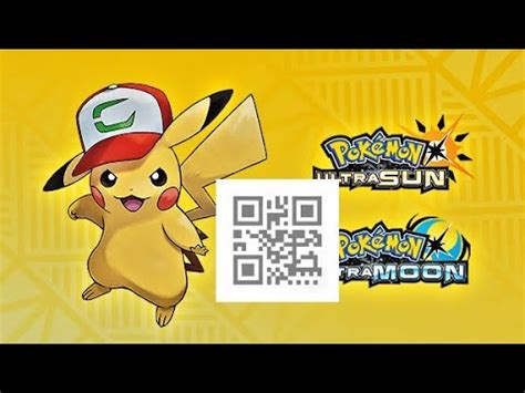 Ash Hat Pikachu Qr Code Pokemon Ultra Sun And Ultra Moon Youtube