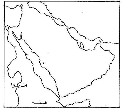 خريطة شبه الجزيرة العربية صماء