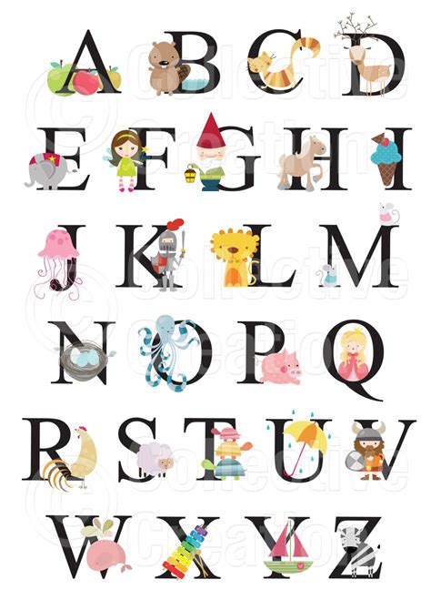 Alphabet Wall Chart Commercial And Personal By Collectivecreation