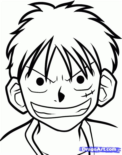 How To Draw Monkey D Luffy Easy One Piece Step By Step Anime