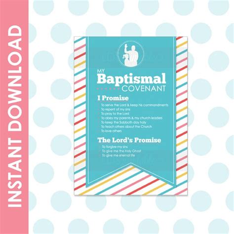 Lds Baptism Promise Covenant Girl Printable By Ldsprintable
