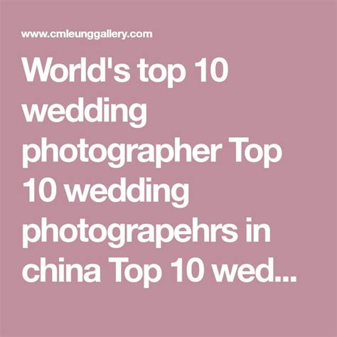 Worlds Top 10 Wedding Photographer Top 10 Wedding Photograpehrs In