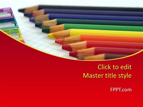 Free Colored Pencils Powerpoint Templates