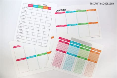 Kids Weekly Planner Templates The Crafting Chicks