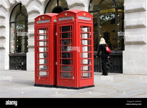 London Phone Booths Stock Photo Alamy