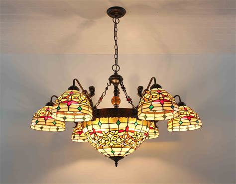 Tiffany ceiling lights that will blow your mind, title: Tiffany Chandelier Stained Glass Lamp Ceiling Pendant ...