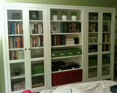 Bookcasestorage Idea Using Ikea Hemnes Glass Door Cabinet Glass