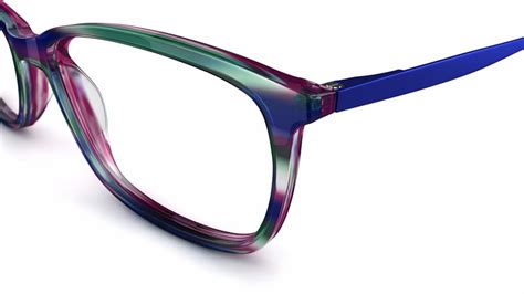Specsavers Womens Glasses Saphire Blue Geometric Plastic Acetate